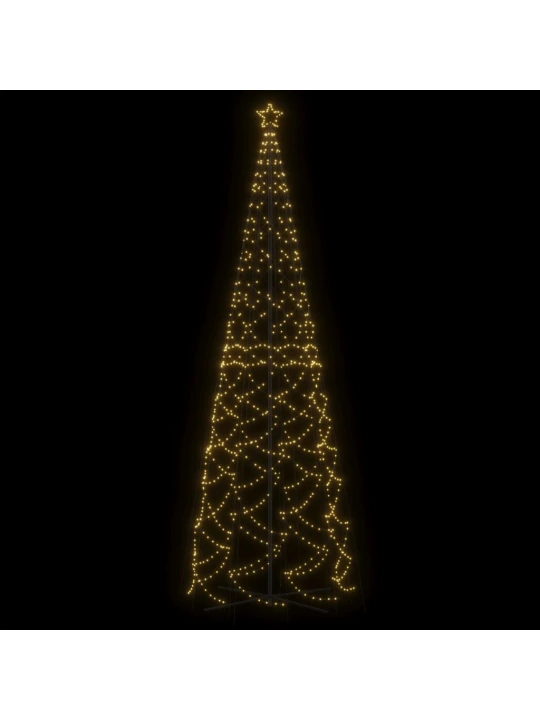 Vánoční stromek kužel 1400 teplých bílých LED diod 160 x 500 cm