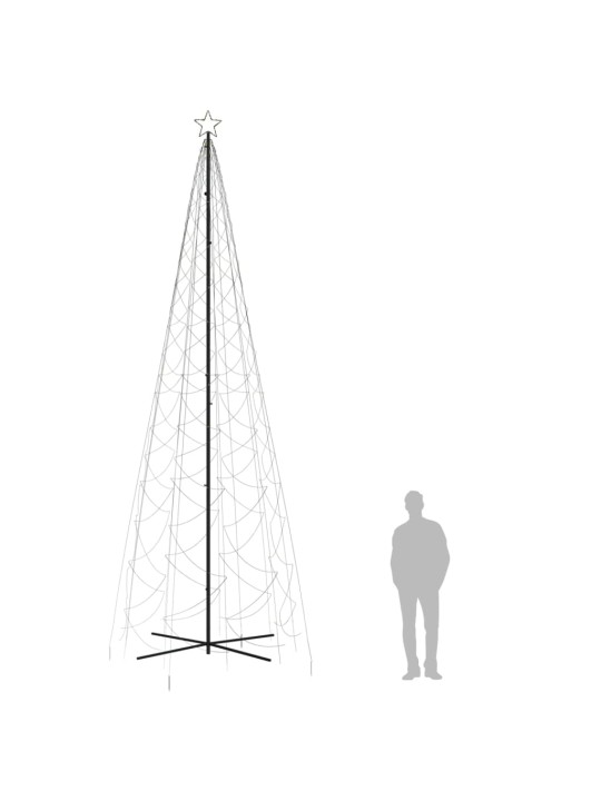 Vánoční stromek kužel 1400 teplých bílých LED diod 160 x 500 cm