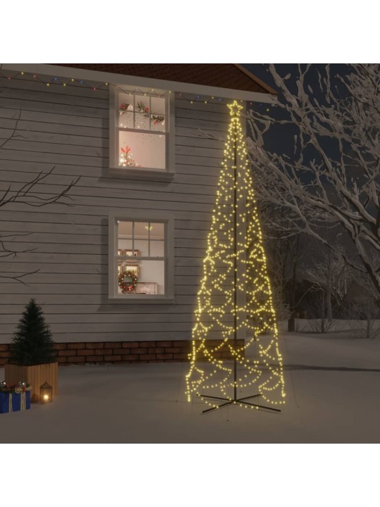 Vánoční stromek kužel 1400 teplých bílých LED diod 160 x 500 cm