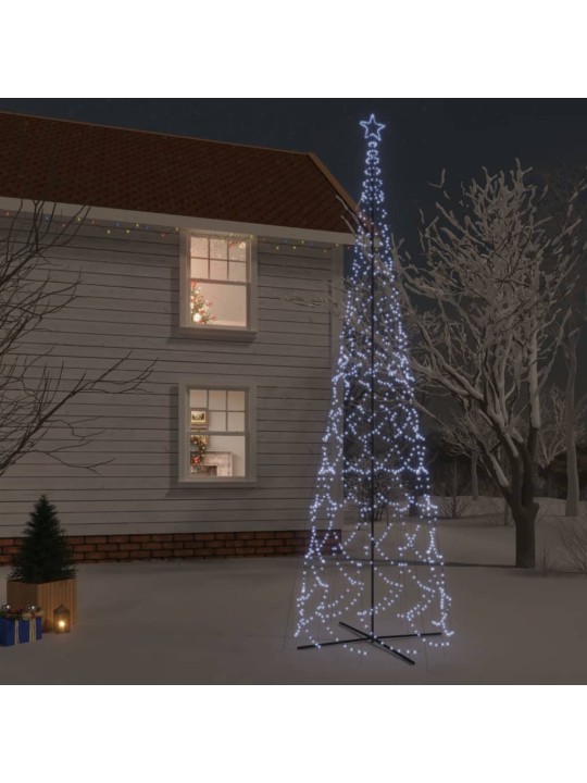 Vánoční stromek kužel 3000 studených bílých LED diod 230x800 cm