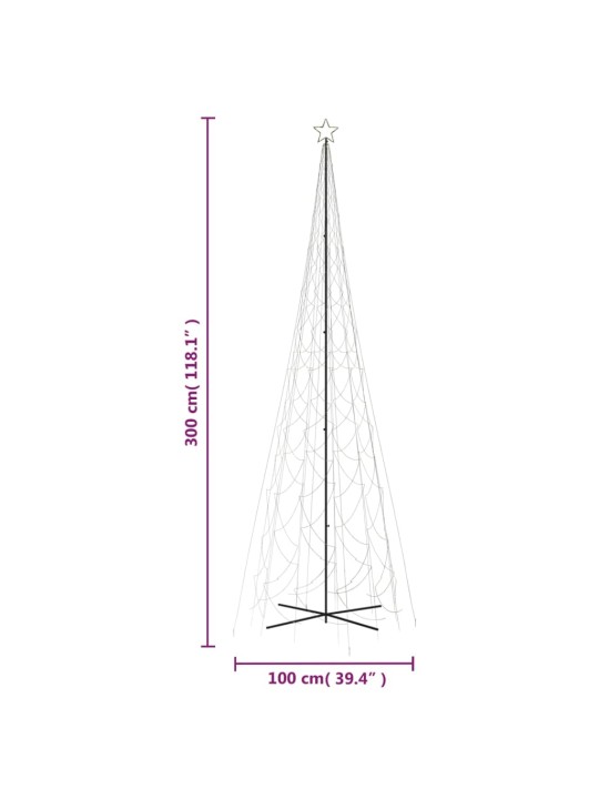 Vánoční stromek kužel 3000 teplých bílých LED diod 230 x 800 cm