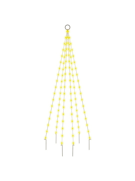 Vánoční stromek na stožár 108 teple bílých LED diod 180 cm