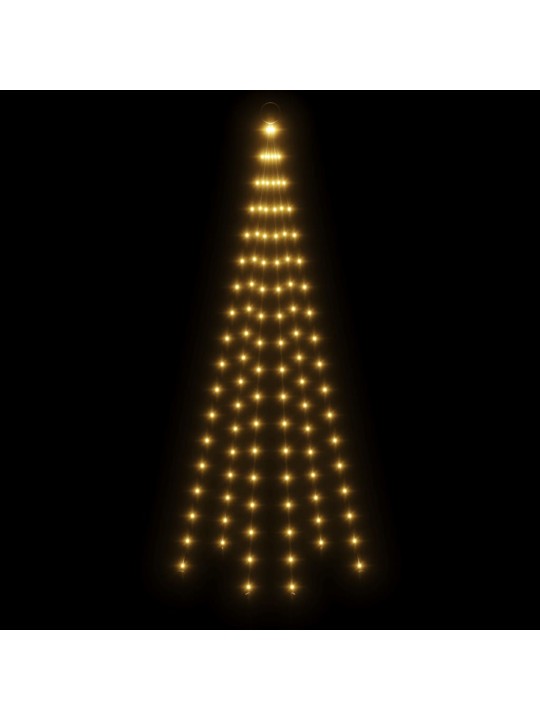 Vánoční stromek na stožár 108 teple bílých LED diod 180 cm