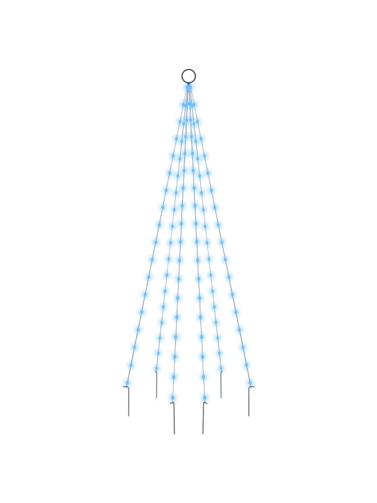 Vánoční stromek na stožár 108 modrých LED diod 180 cm