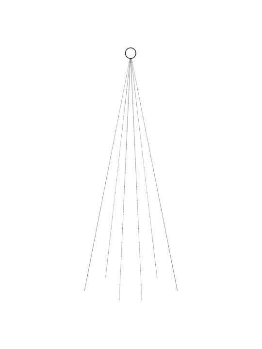 Vánoční stromek na stožár 108 modrých LED diod 180 cm