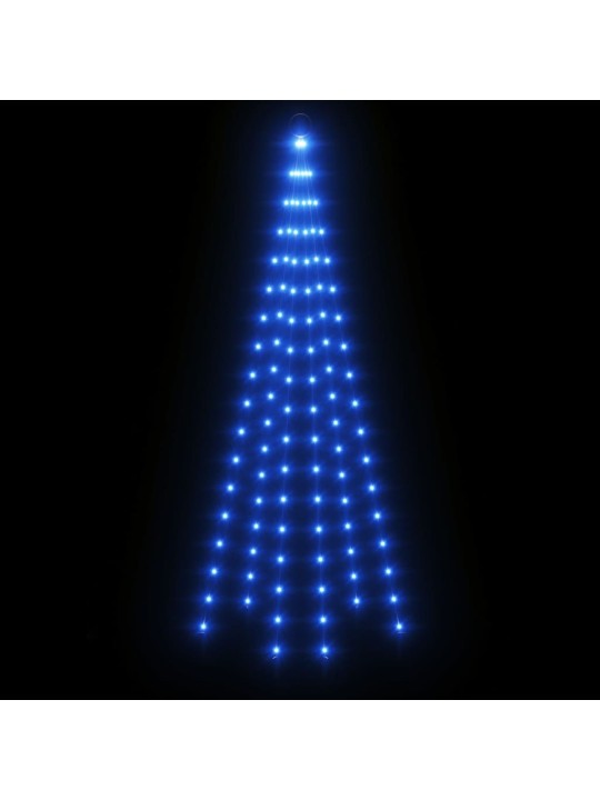 Vánoční stromek na stožár 108 modrých LED diod 180 cm