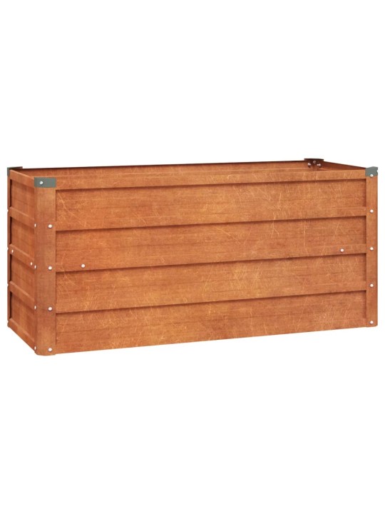 Zahradní vyvýšený záhon rezavý 100 x 40 x 45 cm cortenová ocel