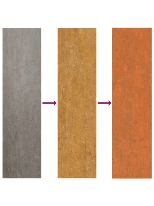 Střešní panely 12 ks rezavé 100 x 44 cm cortenová ocel