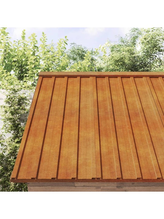 Střešní panely 12 ks rezavé 100 x 44 cm cortenová ocel