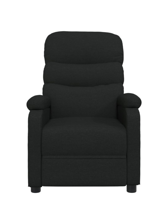 Polohovací křeslo černé textil