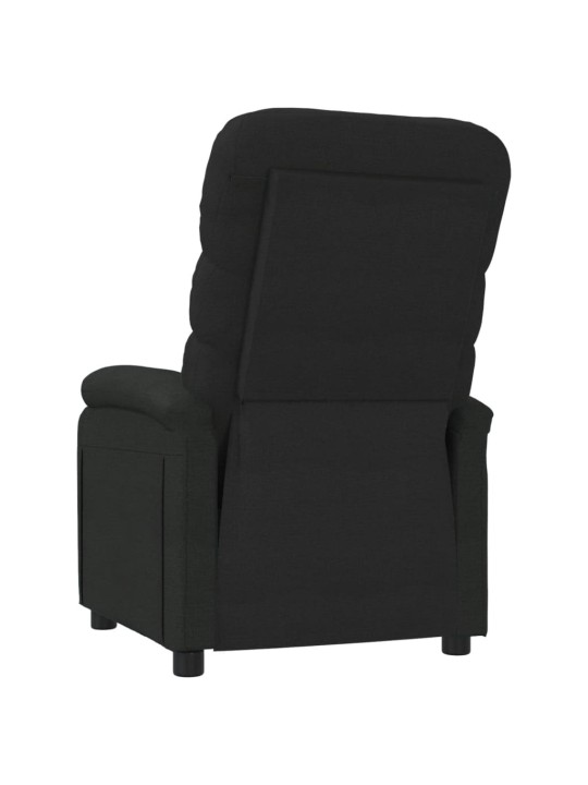 Polohovací křeslo černé textil