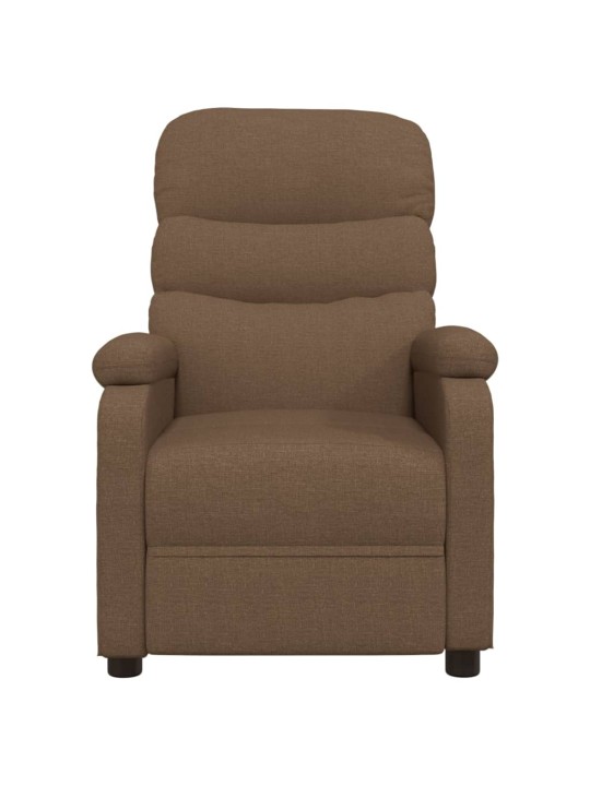 Polohovací křeslo hnědé textil