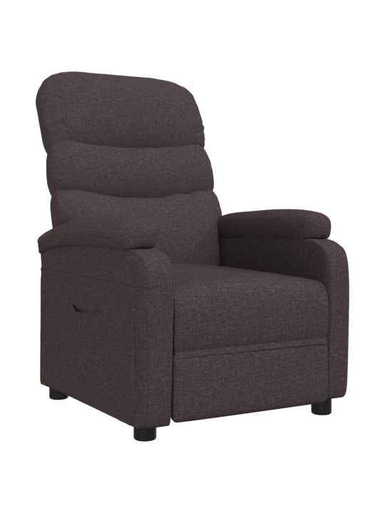 Polohovací křeslo tmavě hnědé textil