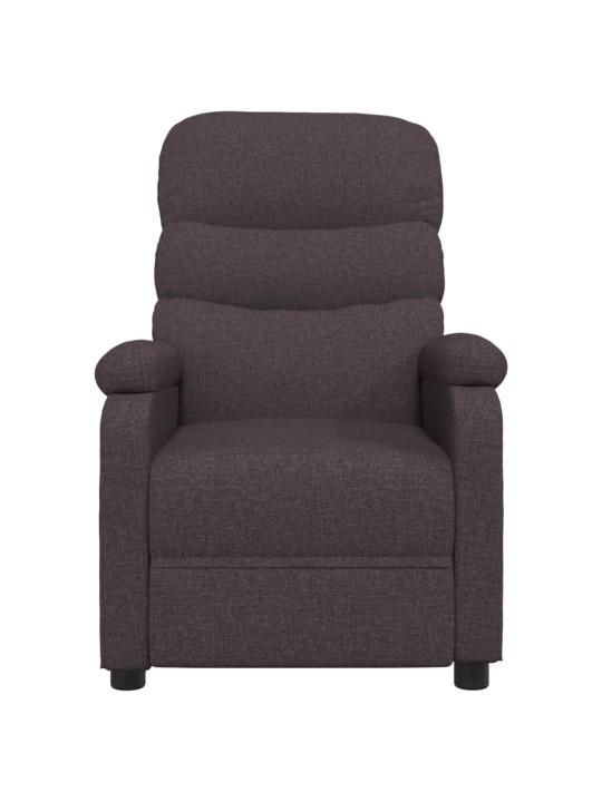 Polohovací křeslo tmavě hnědé textil