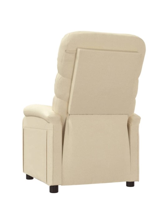 Polohovací křeslo krémové textil