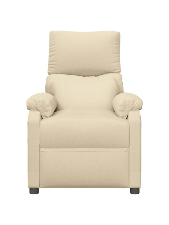 Polohovací křeslo krémové textil