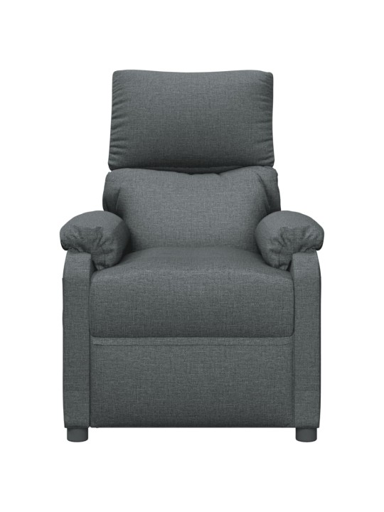 Polohovací křeslo tmavě šedé textil