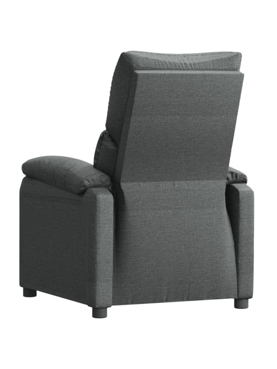 Polohovací křeslo tmavě šedé textil