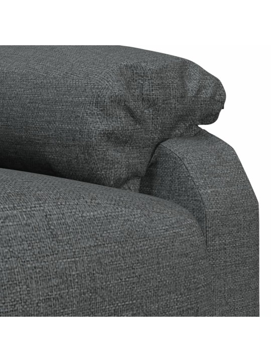Polohovací křeslo tmavě šedé textil