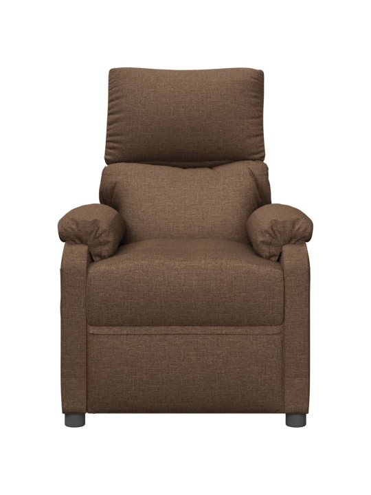Polohovací křeslo hnědé textil