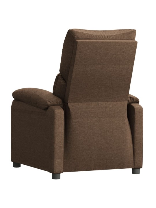 Polohovací křeslo hnědé textil