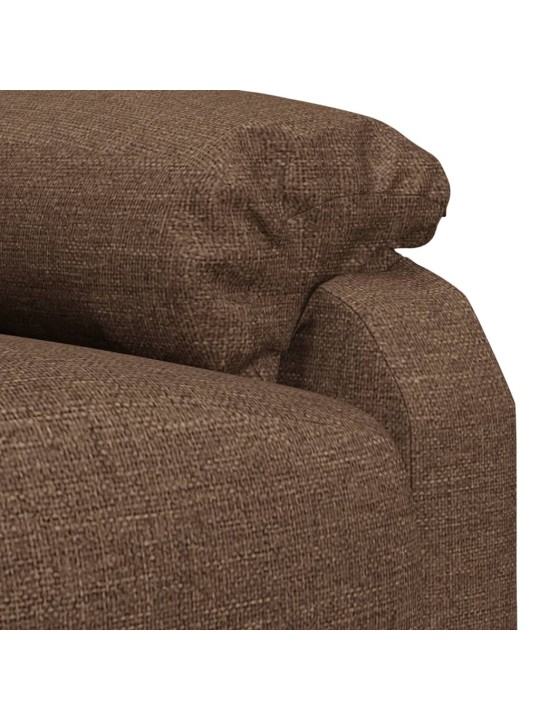 Polohovací křeslo hnědé textil
