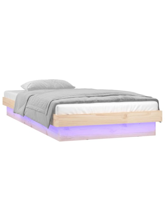 Rám postele s LED světlem 75x190 cm Small Single masivní dřevo