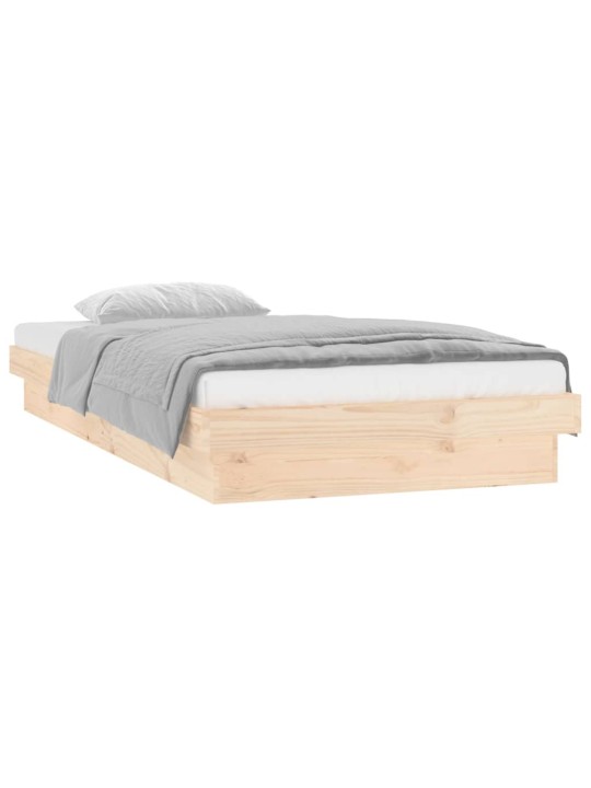 Rám postele s LED světlem 75x190 cm Small Single masivní dřevo