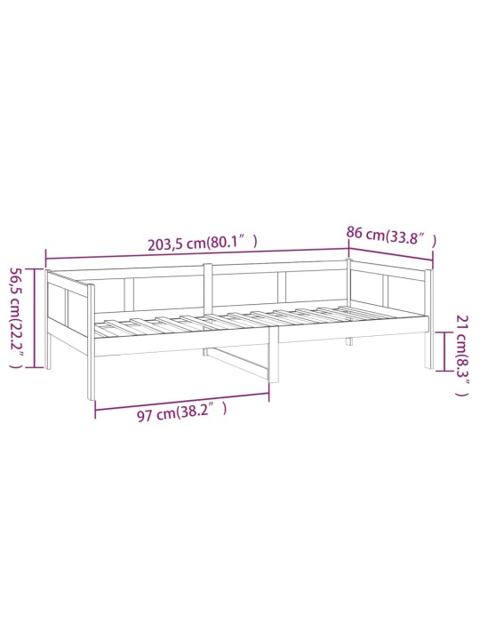 Válenda medově hnědá masivní borové dřevo 80 x 200 cm