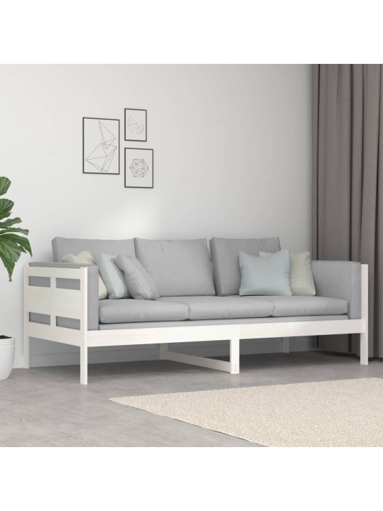 Válenda bílá masivní borové dřevo 90 x 200 cm