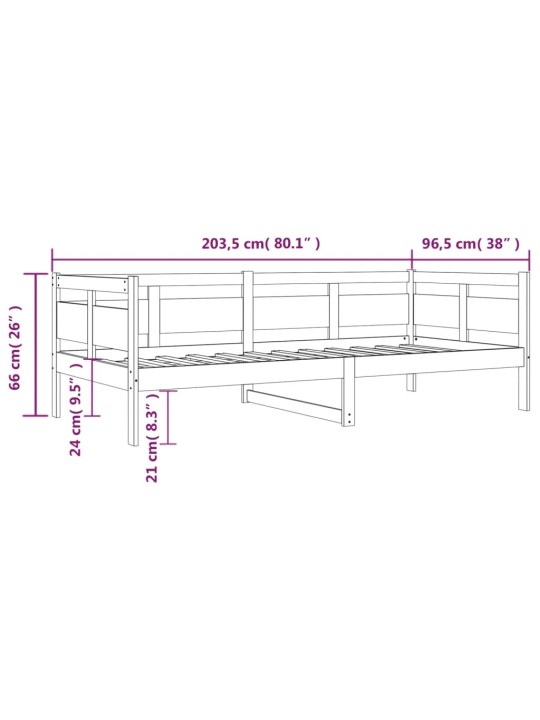 Válenda medově hnědá masivní borové dřevo 90 x 200 cm