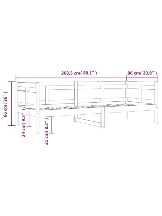 Válenda medově hnědá masivní borové dřevo 80 x 200 cm