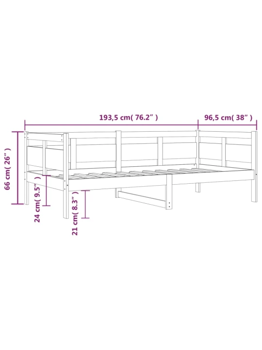 Válenda medově hnědá masivní borové dřevo 90 x 190 cm