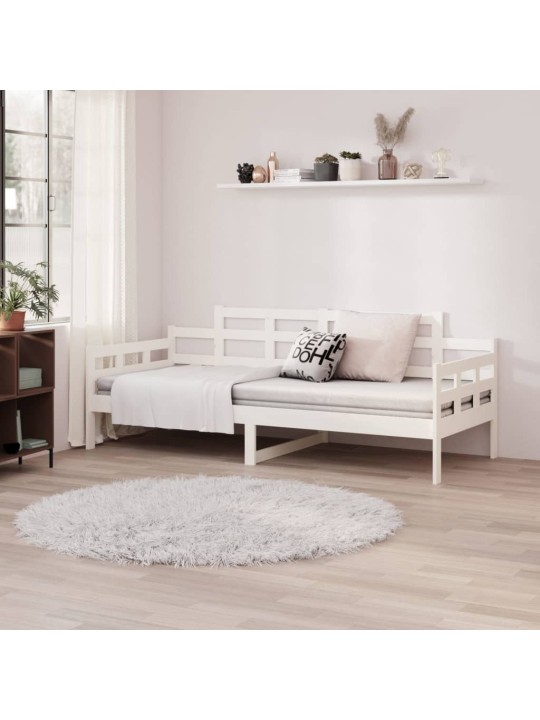 Válenda bílá masivní borové dřevo 90 x 200 cm