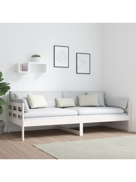 Válenda bílá masivní borové dřevo 90 x 200 cm