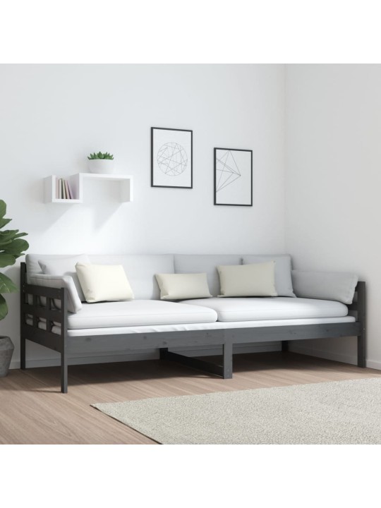 Válenda šedá masivní borové dřevo 90 x 200 cm