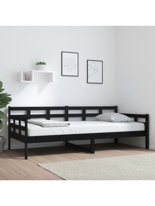 Válenda černá masivní borové dřevo 90 x 200 cm