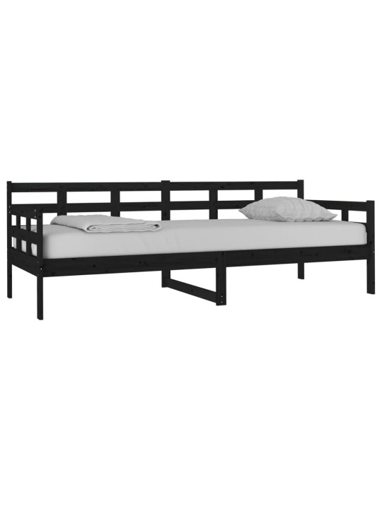 Válenda černá masivní borové dřevo 80 x 200 cm