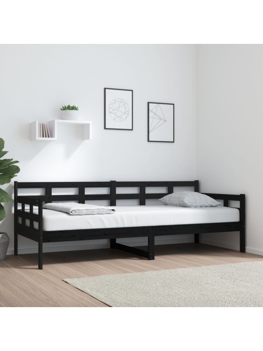 Válenda černá masivní borové dřevo 80 x 200 cm