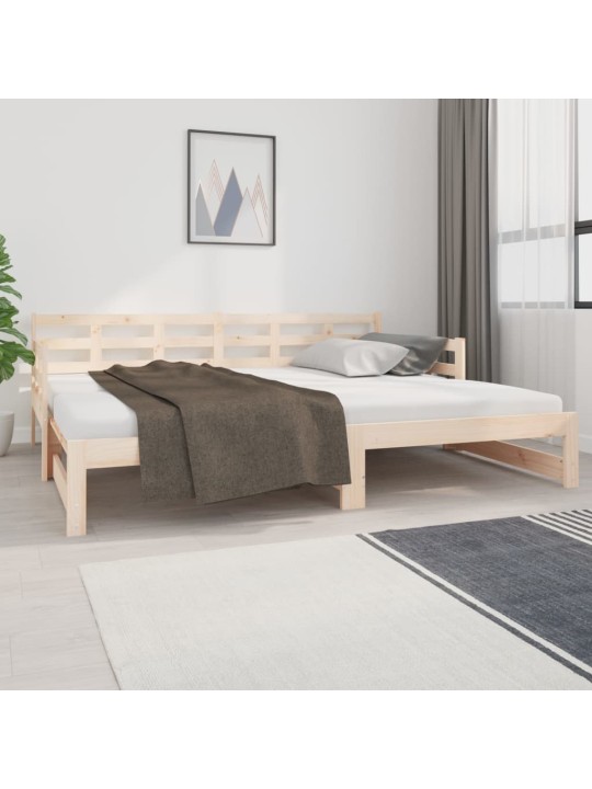Výsuvná válenda masivní borovice 2 x (90 x 200) cm