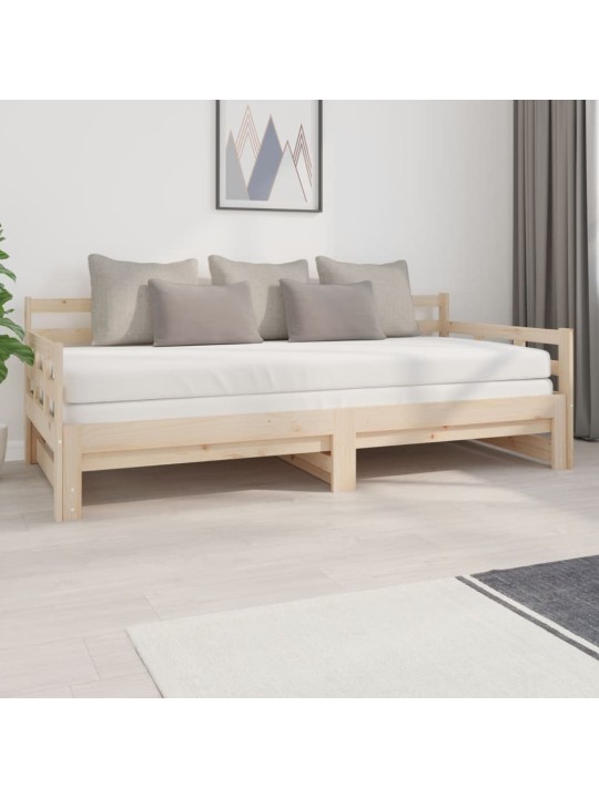 Výsuvná válenda masivní borovice 2 x (90 x 200) cm