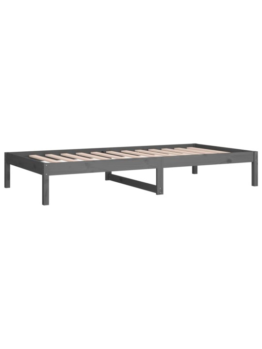Válenda šedá 90 x 190 cm Single masivní borové dřevo