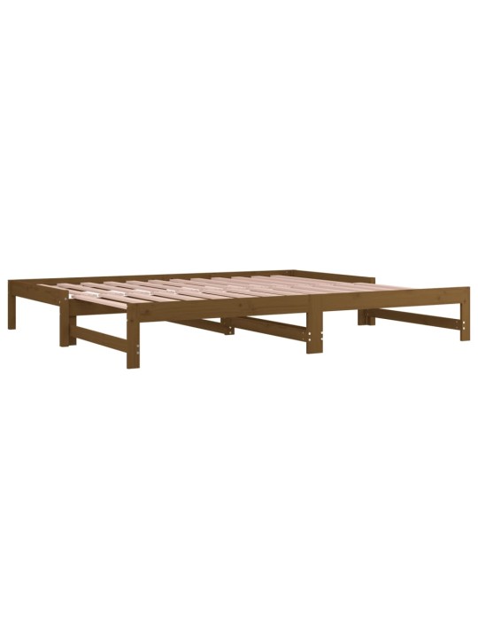 Výsuvná postel medově hnědá 2x (90 x 200) cm masivní borovice