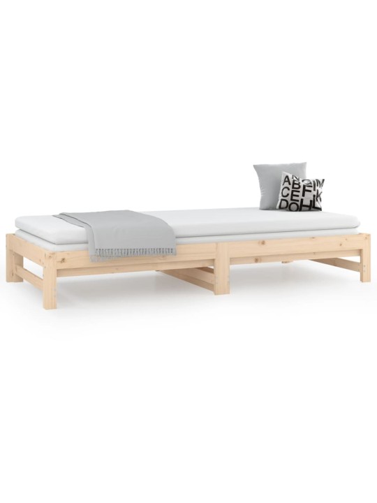 Výsuvná postel 2x (80 x 200) cm masivní borové dřevo