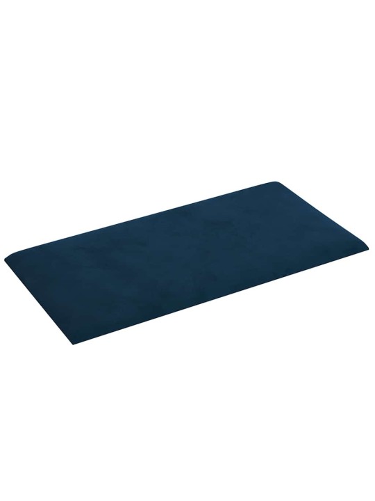 Nástěnné panely 12 ks modré 60 x 30 cm samet 2,16 m²