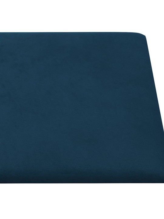 Nástěnné panely 12 ks modré 60 x 30 cm samet 2,16 m²
