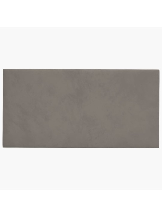 Nástěnné panely 12 ks světle šedé 60 x 30 cm samet 2,16 m²