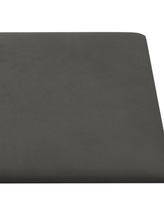 Nástěnné panely 12 ks tmavě šedé 60 x 30 cm samet 2,16 m²