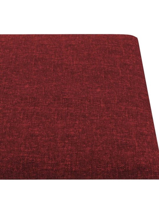 Nástěnné panely 12 ks vínové 90 x 15 cm textil 1,62 m²