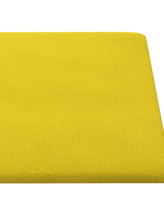 Nástěnné panely 12 ks světle žluté 90x15 cm textil 1,62 m²